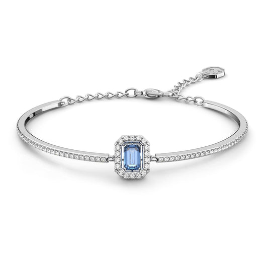 Emerald-Cut Halo Bangle