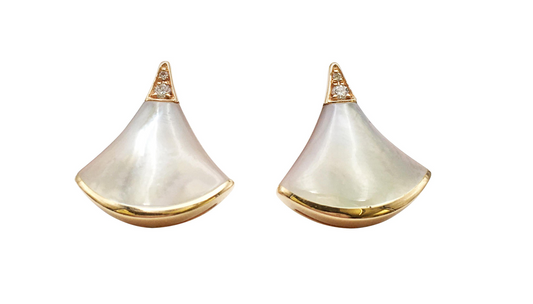Ginko Leaf Mother-of-Pearl Earrings