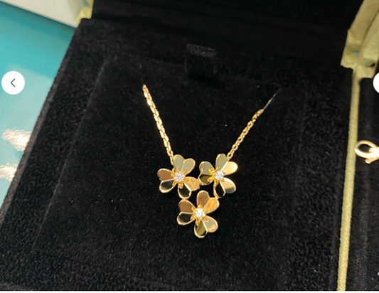 Gold Bloom Trio Necklace