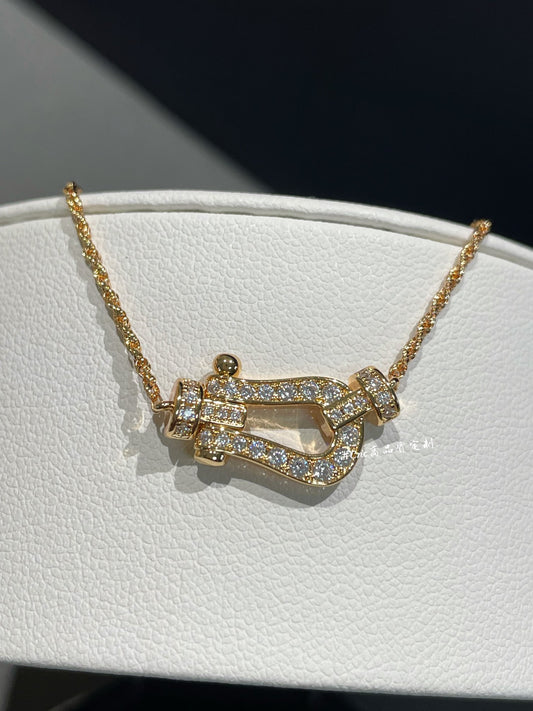 Marina Pavé Shackle Necklace