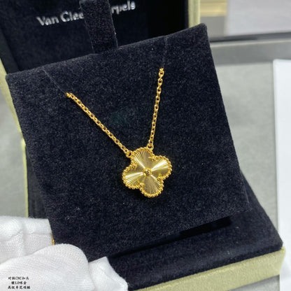 Aura Guilloché Clover Necklace