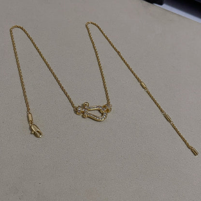 Marina Pavé Shackle Necklace