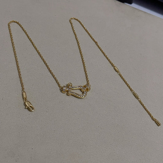 Marina Pavé Shackle Necklace