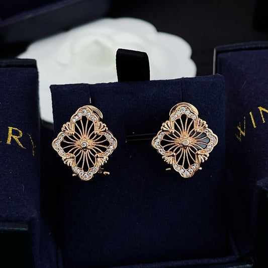 Marquise Lattice Drop Studs