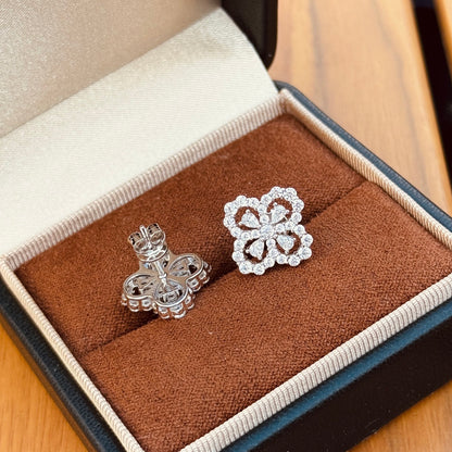 Clover Diamond Stud Earrings