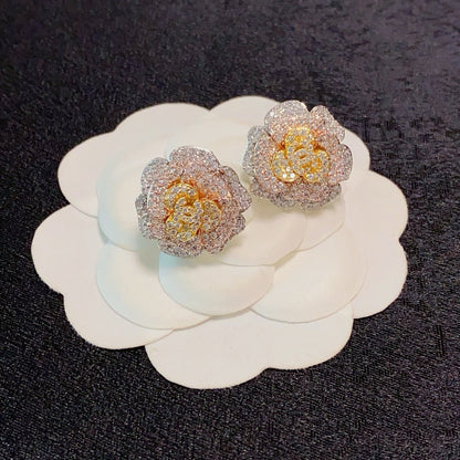 Camellia Ombré Pavé Studs